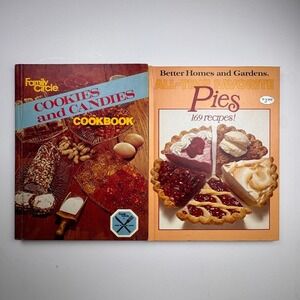 Vintage 1970 Cookbook Lot Family Circle Cookies Candies Better Home Gardens Pies